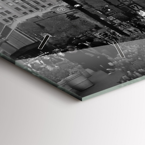 Horloge rectangulaire horizontale Manhattan et les taxis