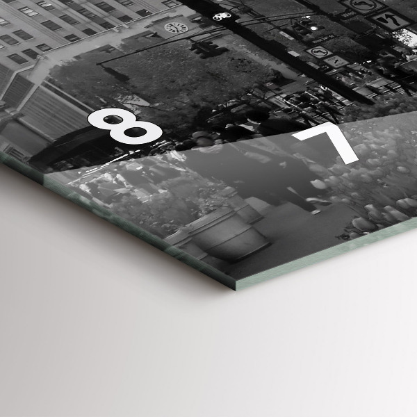 Horloge rectangulaire horizontale Manhattan et les taxis