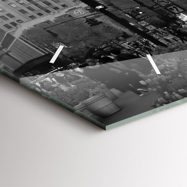 Horloge rectangulaire horizontale Manhattan et les taxis