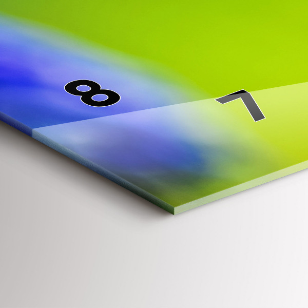 Horloge rectangulaire horizontale Fleurs bleues