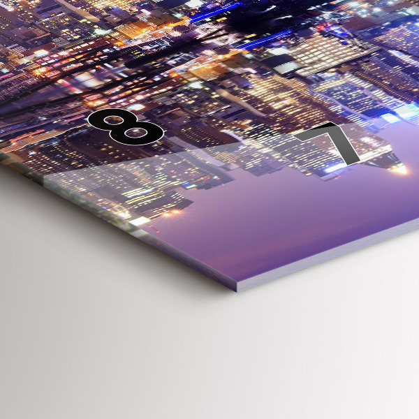 Horloge rectangulaire horizontale New York la nuit