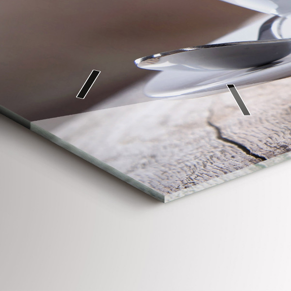 Horloge rectangulaire horizontale Une tasse de café