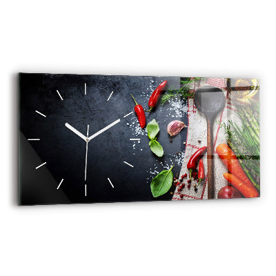 Horloge rectangulaire horizontale Légumes