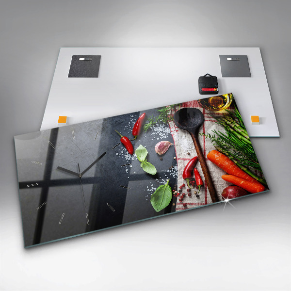 Horloge rectangulaire horizontale Légumes