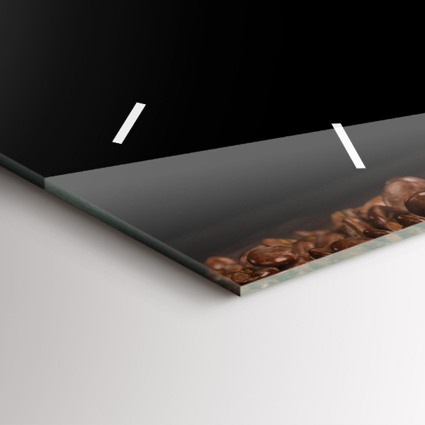 Horloge rectangulaire horizontale Une tasse de café chaud