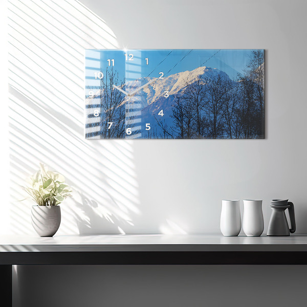 Horloge rectangulaire horizontale Vue sur la montagne