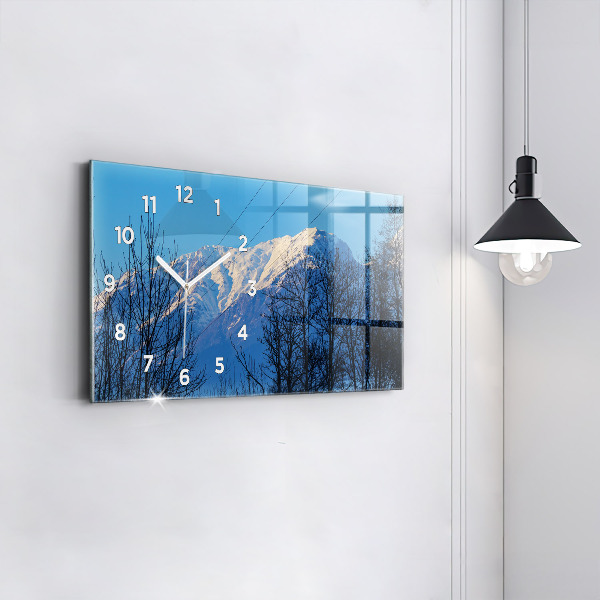 Horloge rectangulaire horizontale Vue sur la montagne