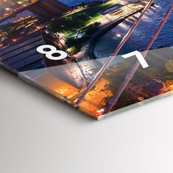 Horloge rectangulaire horizontale New York et le coucher du soleil