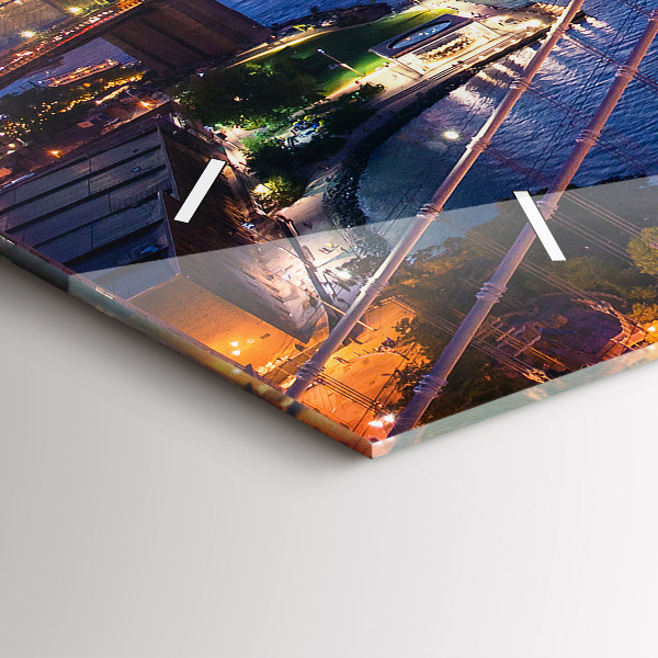 Horloge rectangulaire horizontale New York et le coucher du soleil