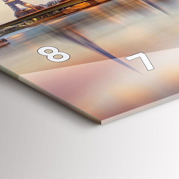 Horloge rectangulaire horizontale Panorama avec la Tour Eiffel