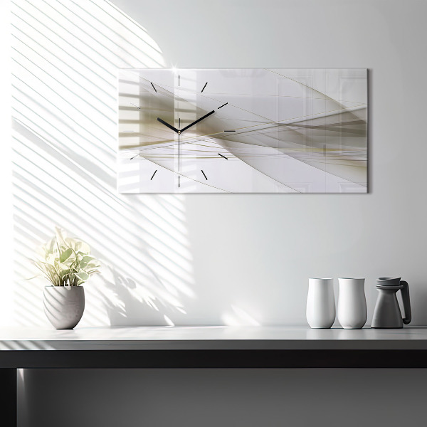 Horloge rectangulaire horizontale Abstraction lumineuse