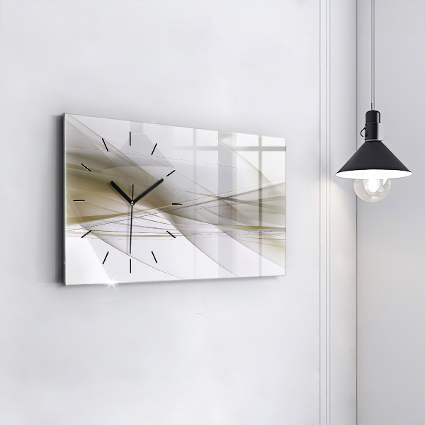 Horloge rectangulaire horizontale Abstraction lumineuse