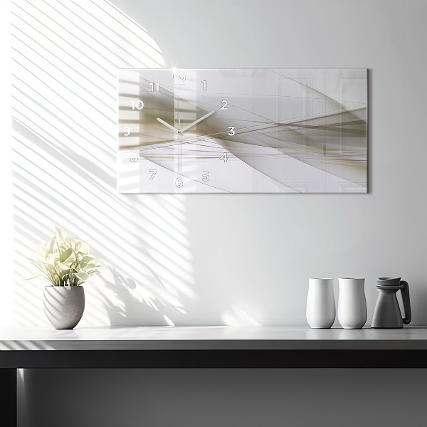 Horloge rectangulaire horizontale Abstraction lumineuse