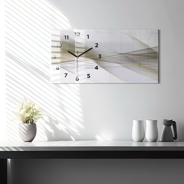 Horloge rectangulaire horizontale Abstraction lumineuse