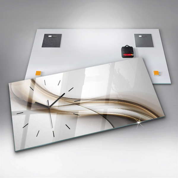 Horloge rectangulaire horizontale Lignes abstraites