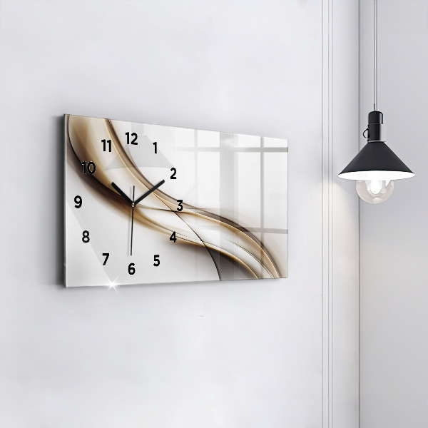 Horloge rectangulaire horizontale Lignes abstraites