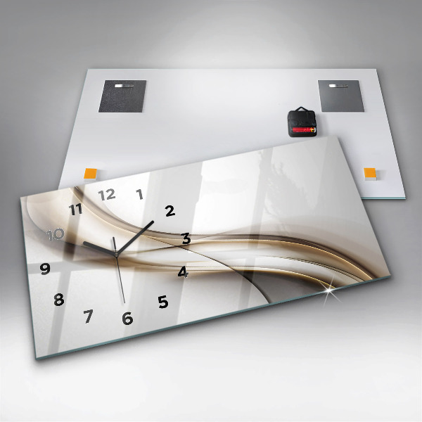 Horloge rectangulaire horizontale Lignes abstraites