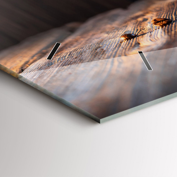 Horloge rectangulaire horizontale Une tasse de café