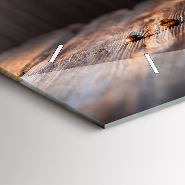 Horloge rectangulaire horizontale Une tasse de café