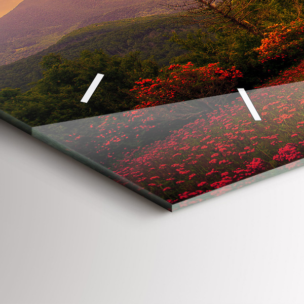 Horloge rectangulaire horizontale 'Arbre en forme de cœur d''amour'