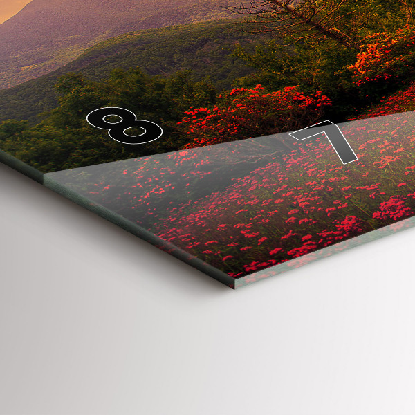 Horloge rectangulaire horizontale 'Arbre en forme de cœur d''amour'