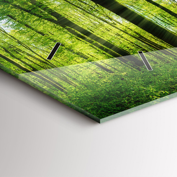 Horloge rectangulaire horizontale Arbres de la forêt naturelle