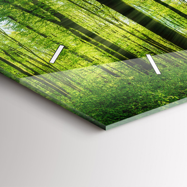 Horloge rectangulaire horizontale Arbres de la forêt naturelle