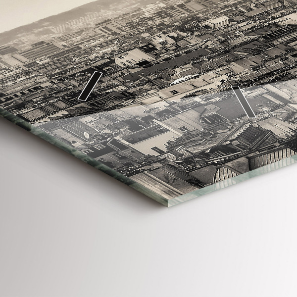 Horloge rectangulaire horizontale Panorama paysager de Paris