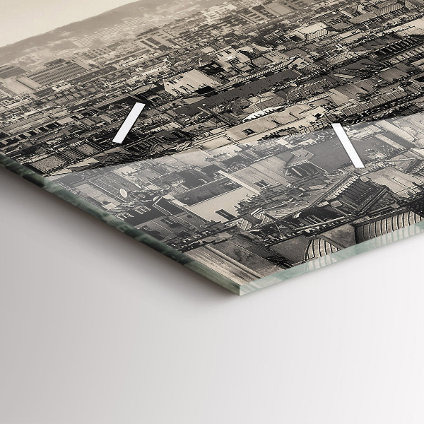 Horloge rectangulaire horizontale Panorama paysager de Paris