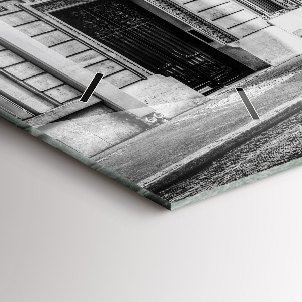 Horloge rectangulaire horizontale Vieille ville de voitures