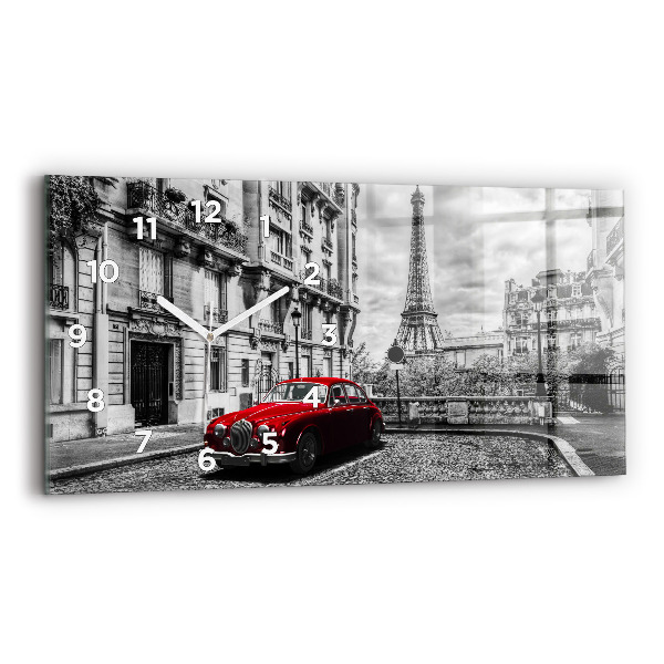 Horloge rectangulaire horizontale Vieille ville de voitures