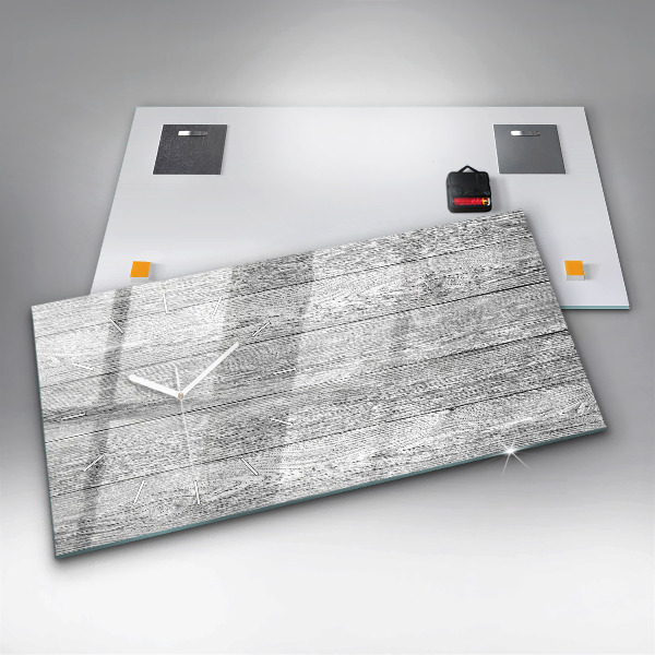 Horloge rectangulaire horizontale Panneaux en bois