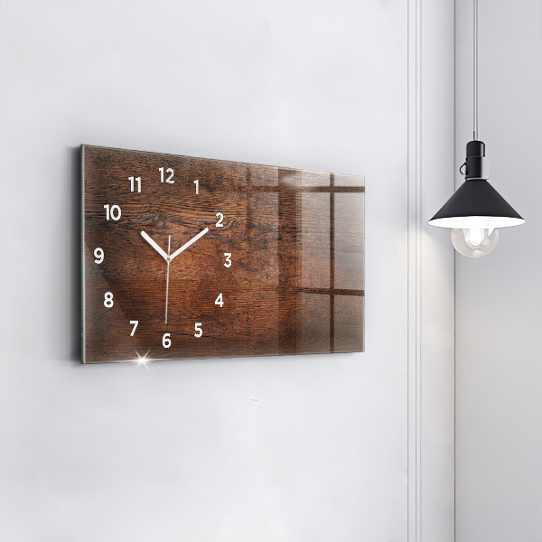 Horloge murale horizontale Vieux bois