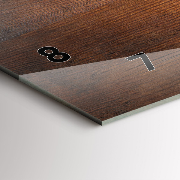 Horloge murale horizontale Vieux bois