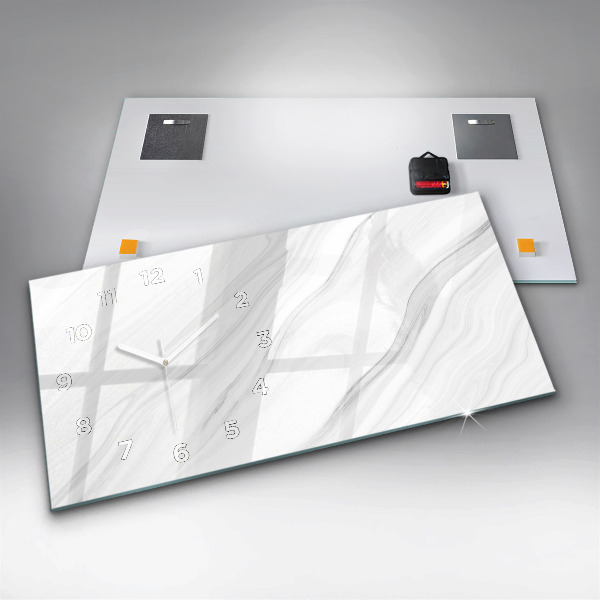 Horloge murale horizontale Marbre décoratif