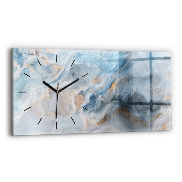 Horloge rectangulaire horizontale Motif en marbre