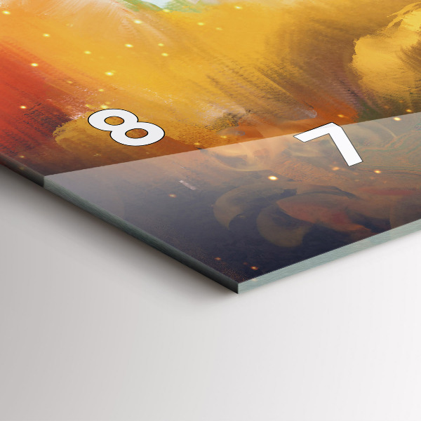 Horloge rectangulaire horizontale Peinture abstraite