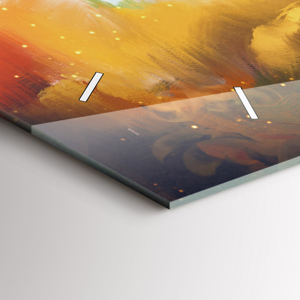 Horloge rectangulaire horizontale Peinture abstraite