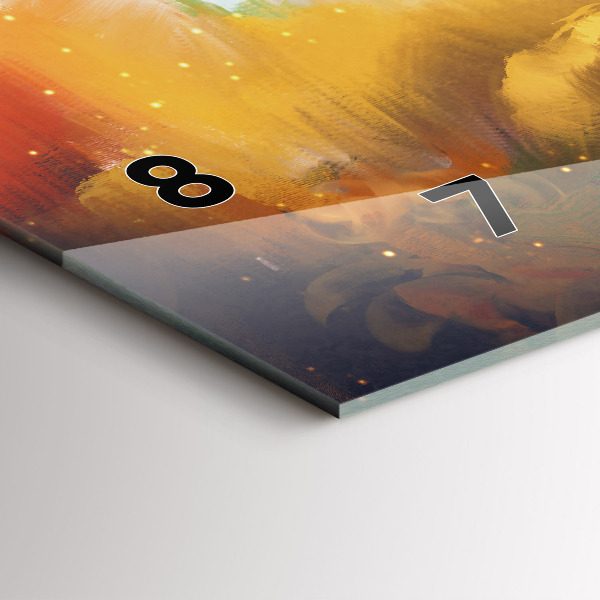 Horloge rectangulaire horizontale Peinture abstraite