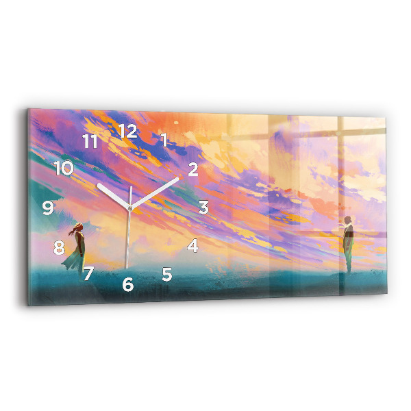 Horloge rectangulaire horizontale Amour platonique