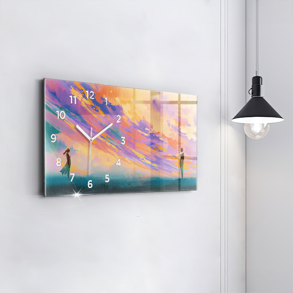 Horloge rectangulaire horizontale Amour platonique