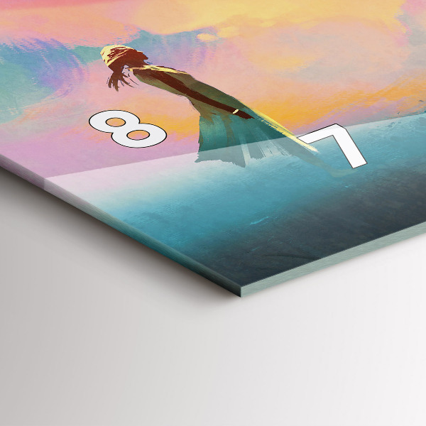 Horloge rectangulaire horizontale Amour platonique