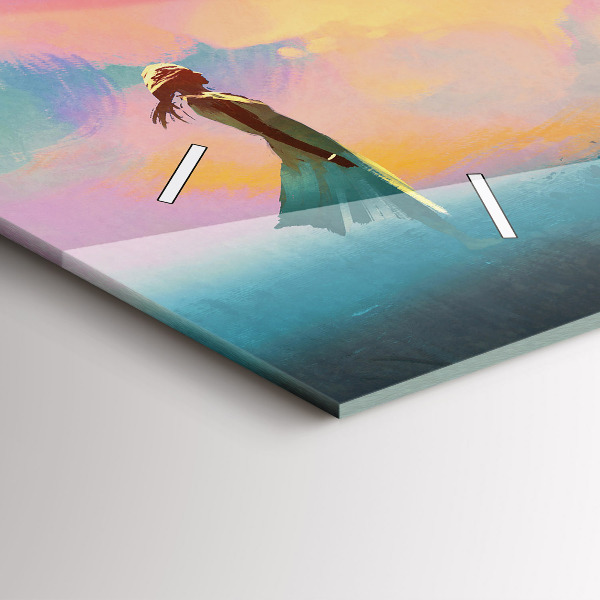 Horloge rectangulaire horizontale Amour platonique