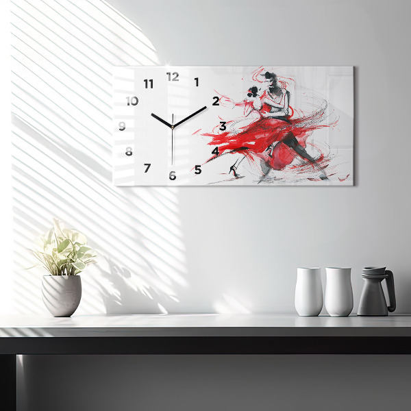 Horloge rectangulaire horizontale Couple dansant