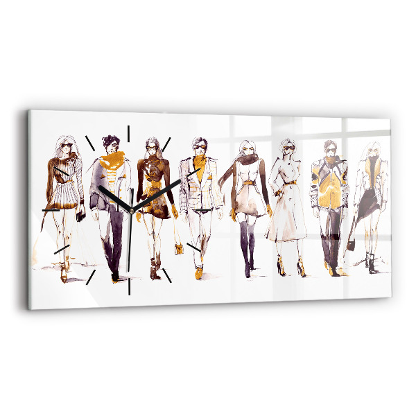 Horloge rectangulaire horizontale Femme et homme