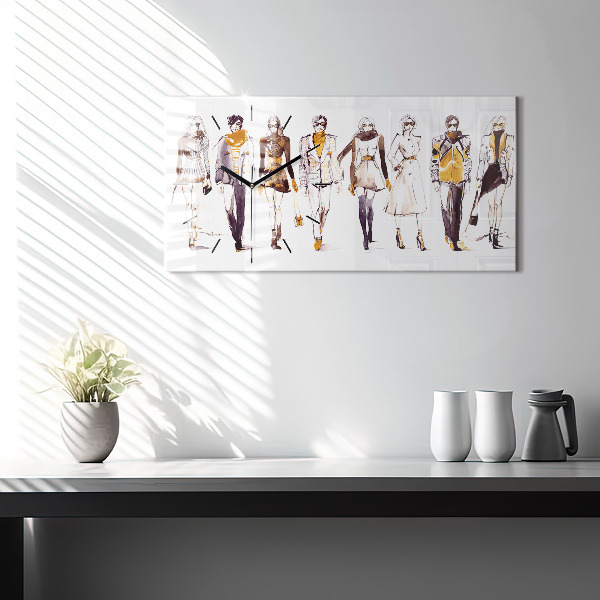 Horloge rectangulaire horizontale Femme et homme