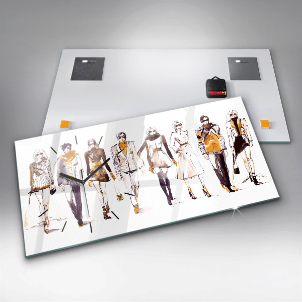 Horloge rectangulaire horizontale Femme et homme