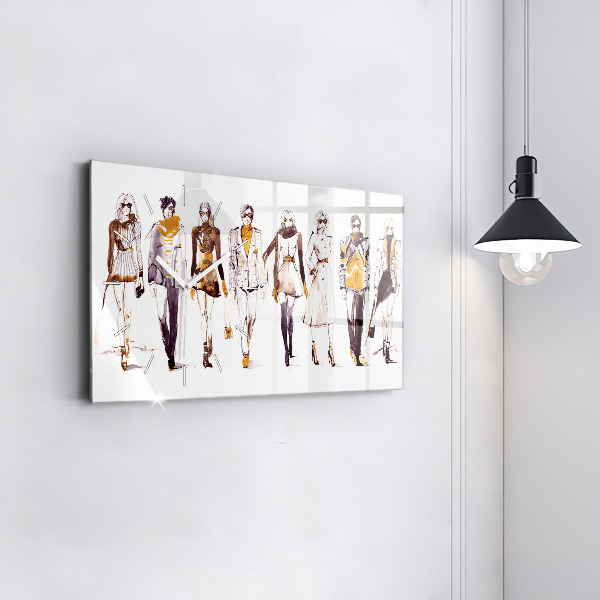 Horloge rectangulaire horizontale Femme et homme