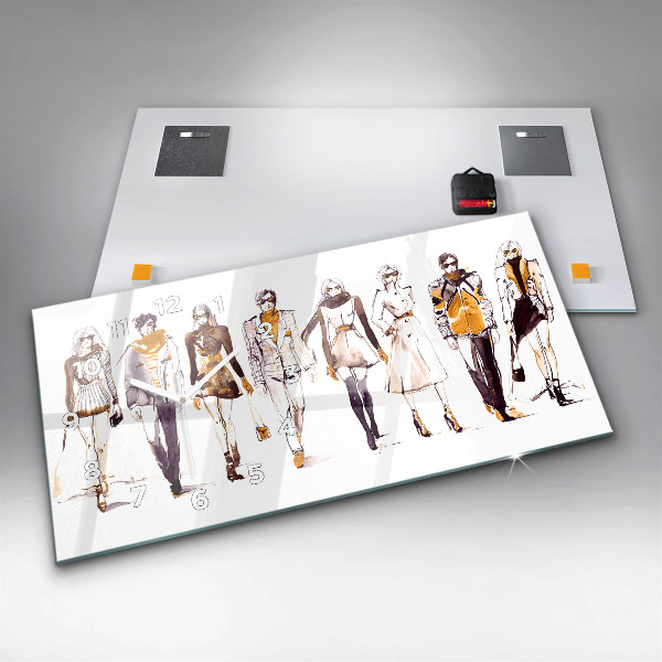 Horloge rectangulaire horizontale Femme et homme