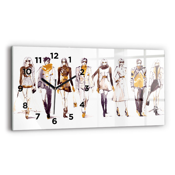 Horloge rectangulaire horizontale Femme et homme